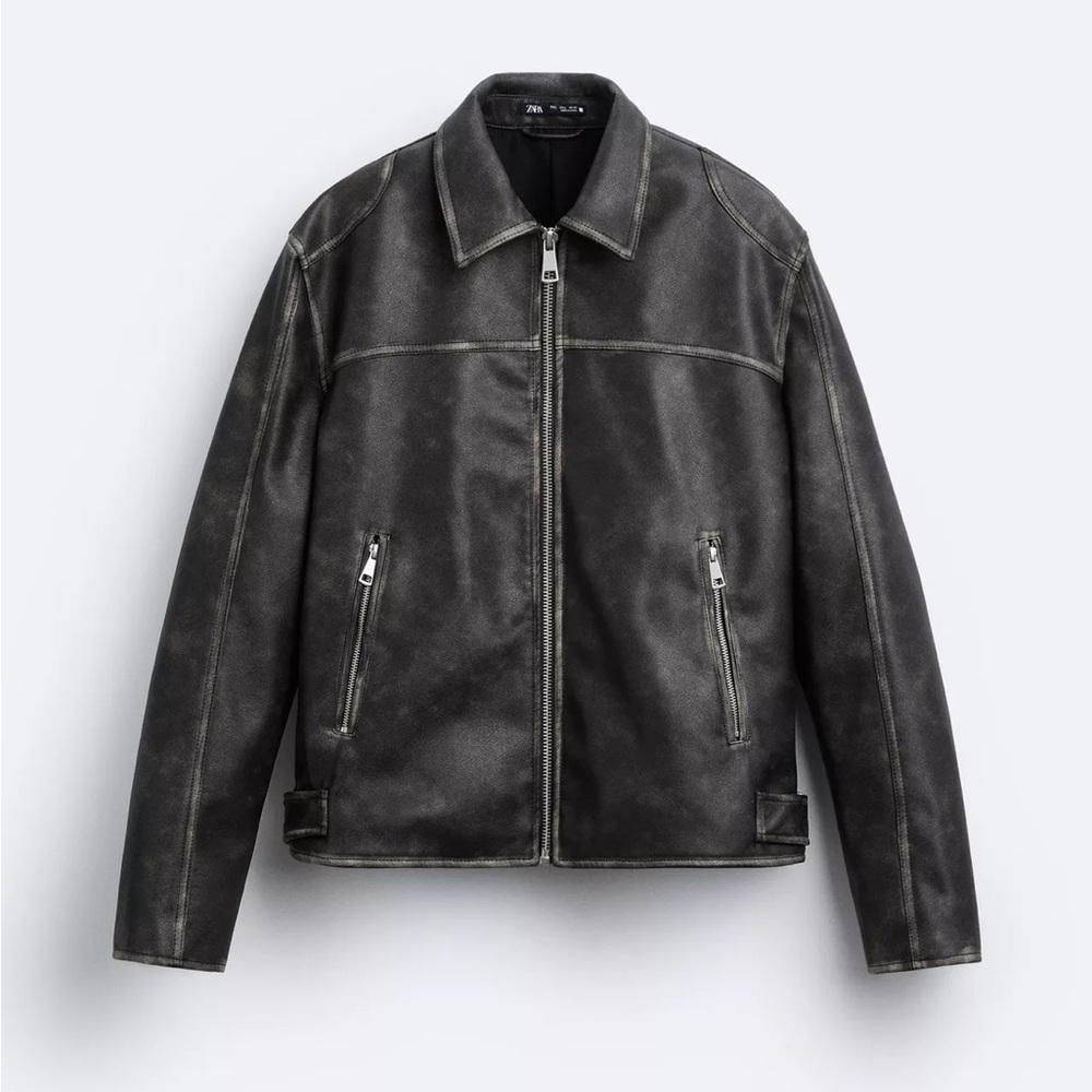 NWT Men's Brown Leather Jacket